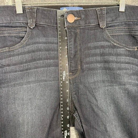 Democracy Jeans Womens 18 Blue Ab Solution Skinny Jeans Dark Indigo Stretch - Picture 10 of 13